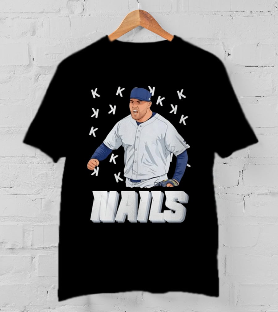 Logan Gilbert Strikeout Pitcher Seattle Mariners NAILS Baseball Fan T-Shirt