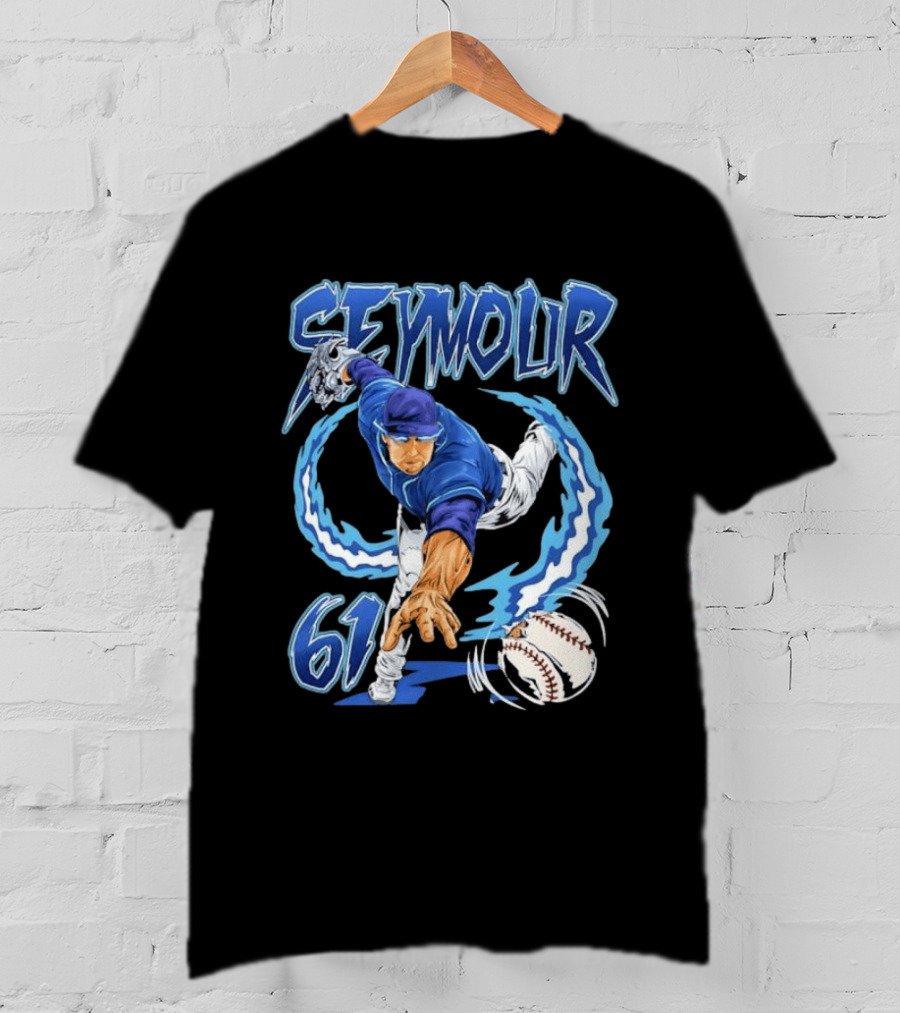 Seymour 61 Miami Marlins MLB Baseball Player Pitching Action T-Shirt