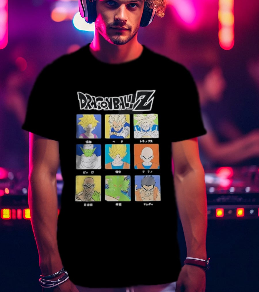 Dragon Ball Z Gohan Vegeta Trunks Piccolo Goku Krillin Tien Shenron Yamcha Anime Characters T-Shirt
