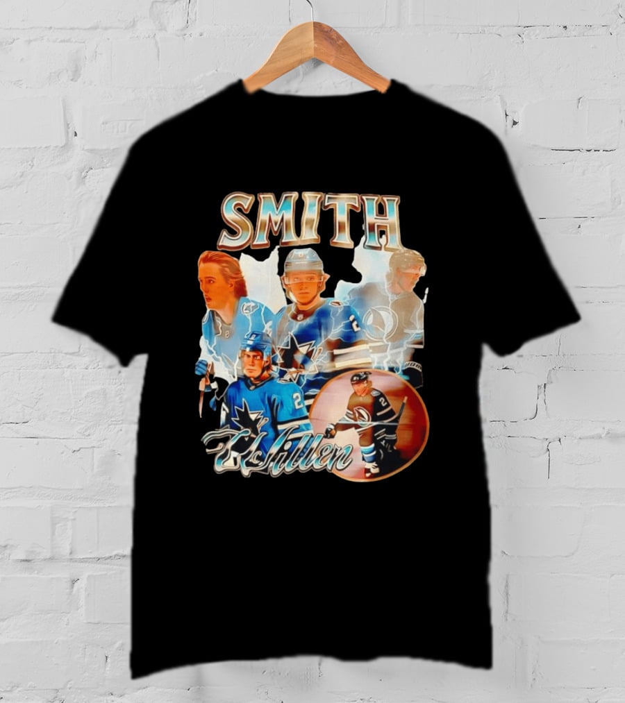 San Jose Sharks Smith McIllen Hockey Players Collage T-Shirt