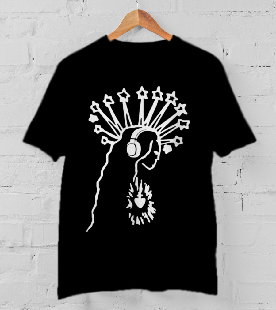 Erin Lecount Am I Hard To Love Starry Headphones And Heartburst T-Shirt