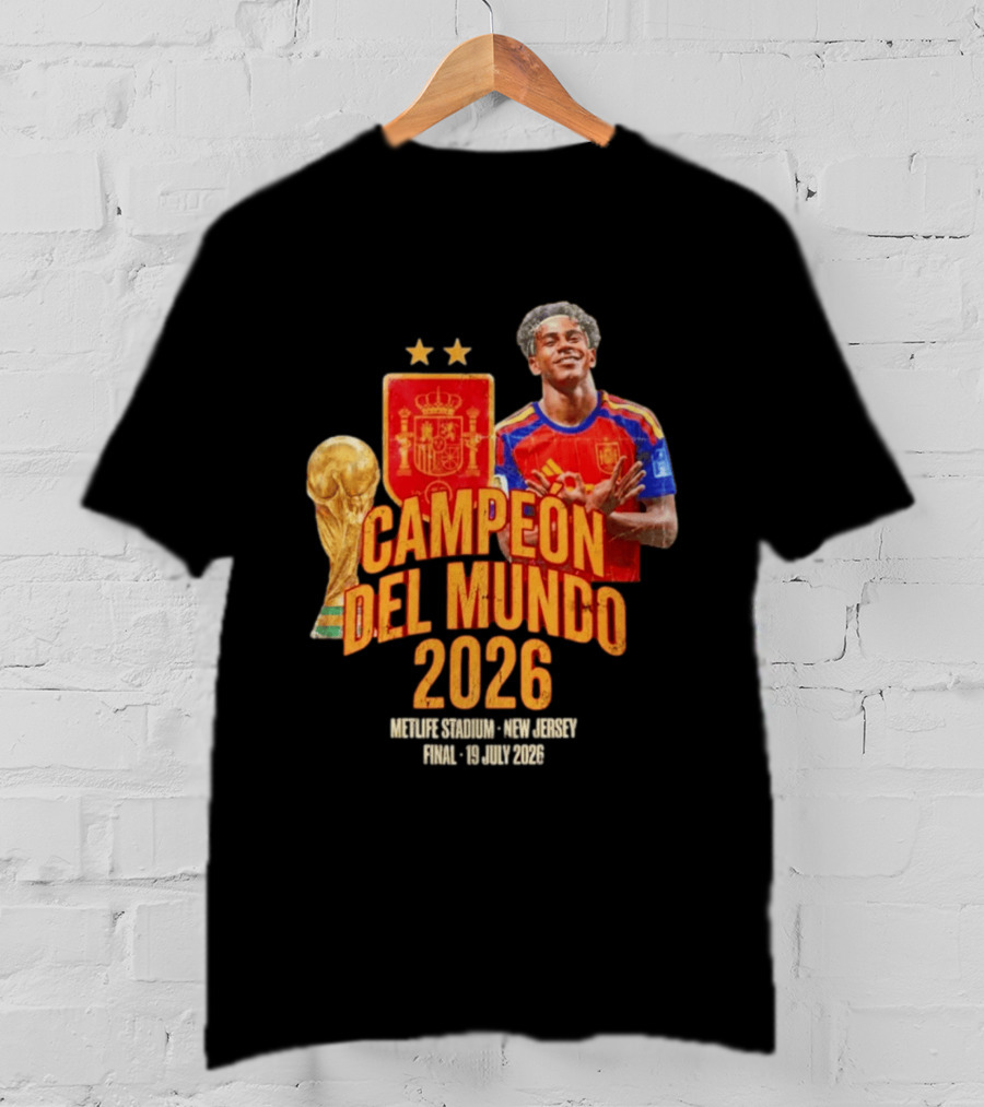 Spain Campeon Del Mundo 2026 Metlife Stadium New Jersey Final 19 Jul 2026 T-Shirt