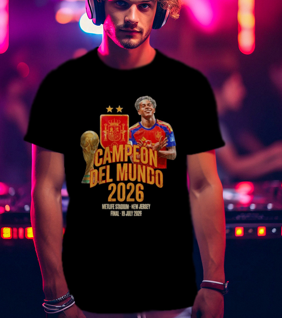 Spain Campeon Del Mundo 2026 Metlife Stadium New Jersey Final 19 Jul 2026 T-Shirt