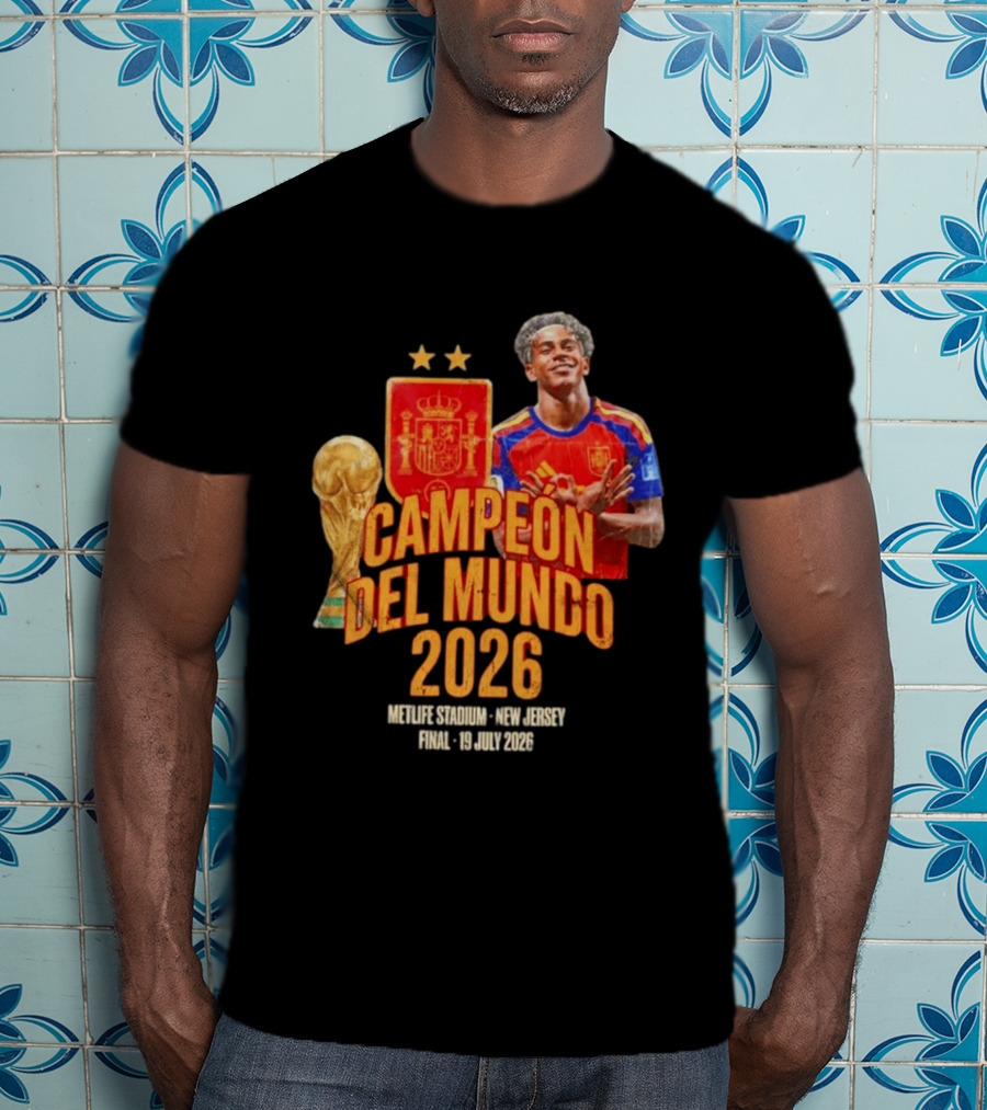 Spain Campeon Del Mundo 2026 Metlife Stadium New Jersey Final 19 Jul 2026 T-Shirt