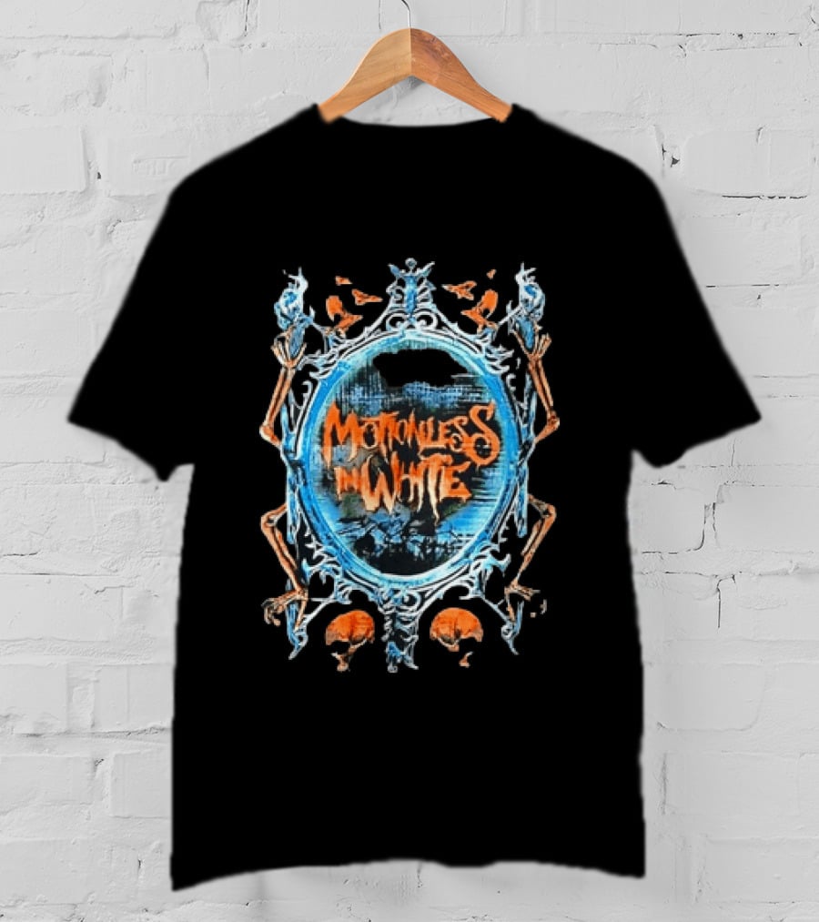 Motionless In White Gothic Skull Mirror T-Shirt