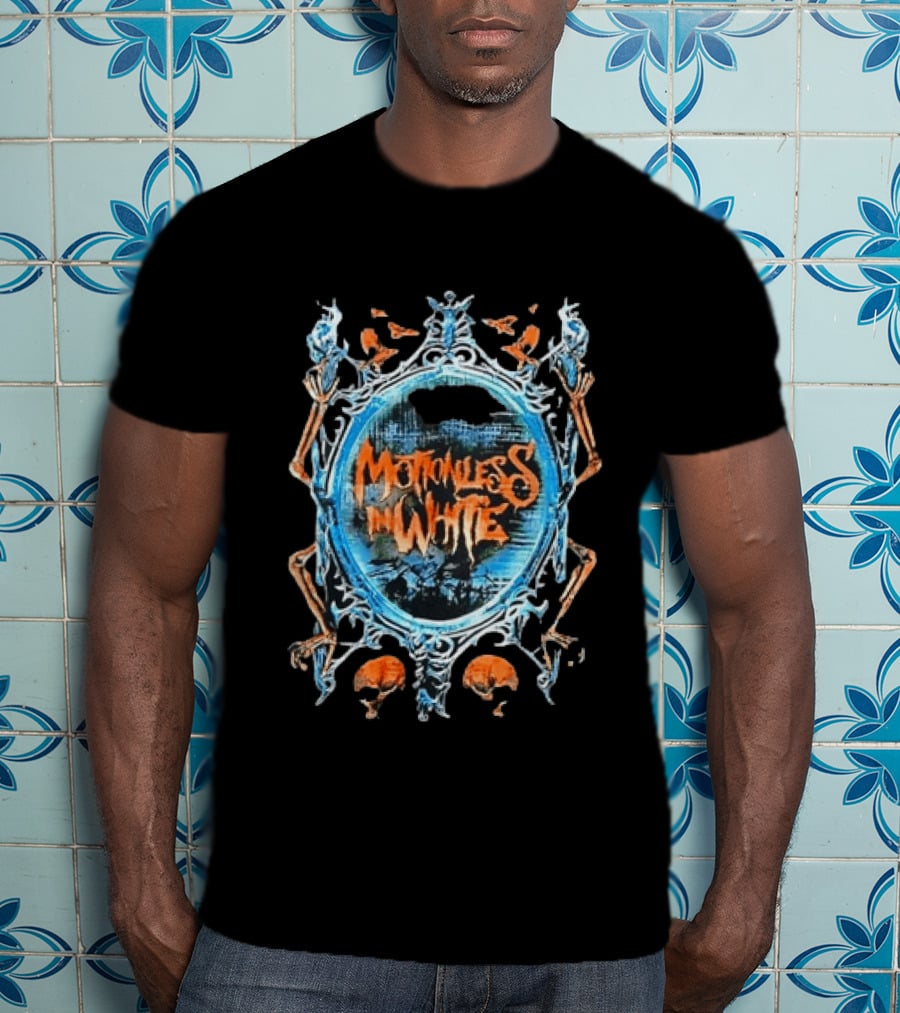 Motionless In White Gothic Skull Mirror T-Shirt