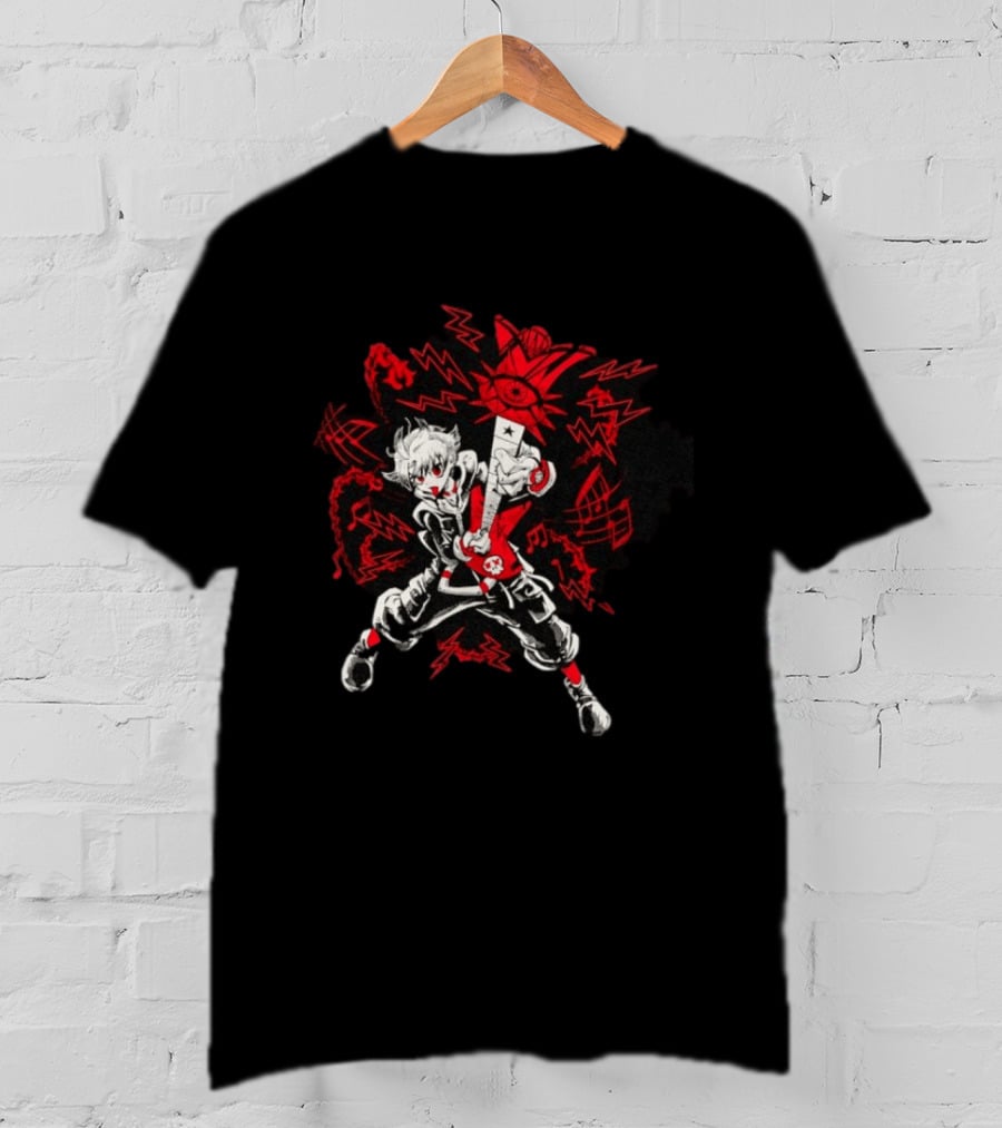 Neku Sakuraba The World Ends With You Gachi Red And Black Dynamic T-Shirt