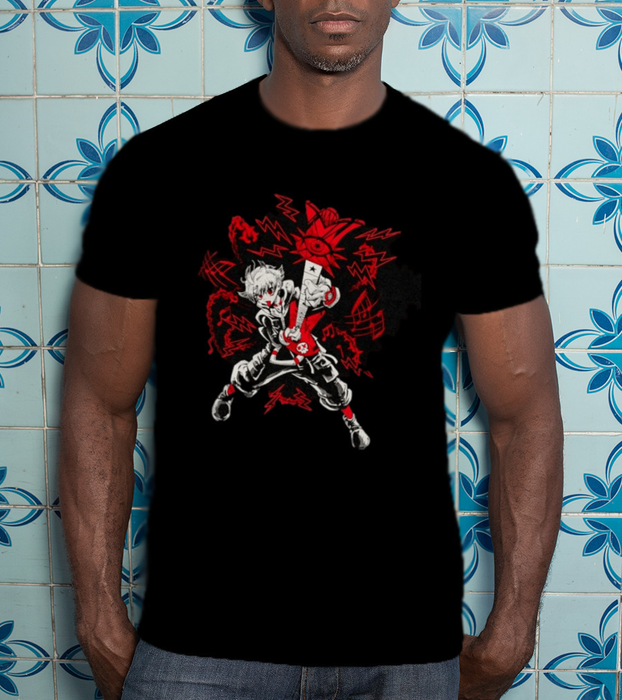Neku Sakuraba The World Ends With You Gachi Red And Black Dynamic T-Shirt