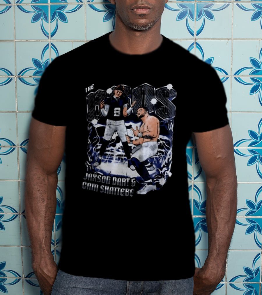The Bros Jaxson Dart Cam Skattebo New York Giants Football Lightning T-Shirt