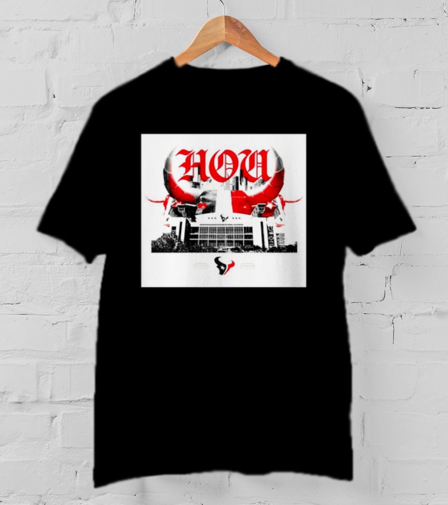 Houston Texans HOU H Town Red Bull Horns T-Shirt