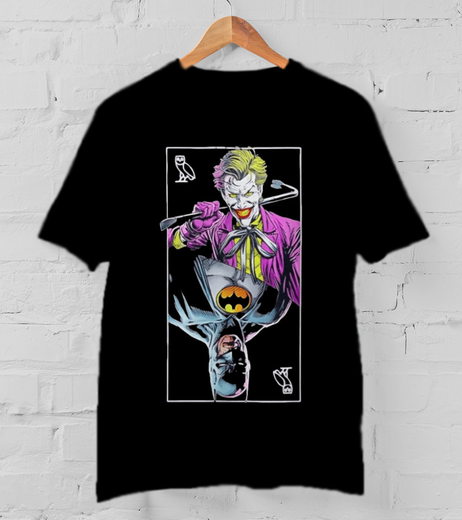 OVO Joker And Batman Playing Card Owl T-Shirt