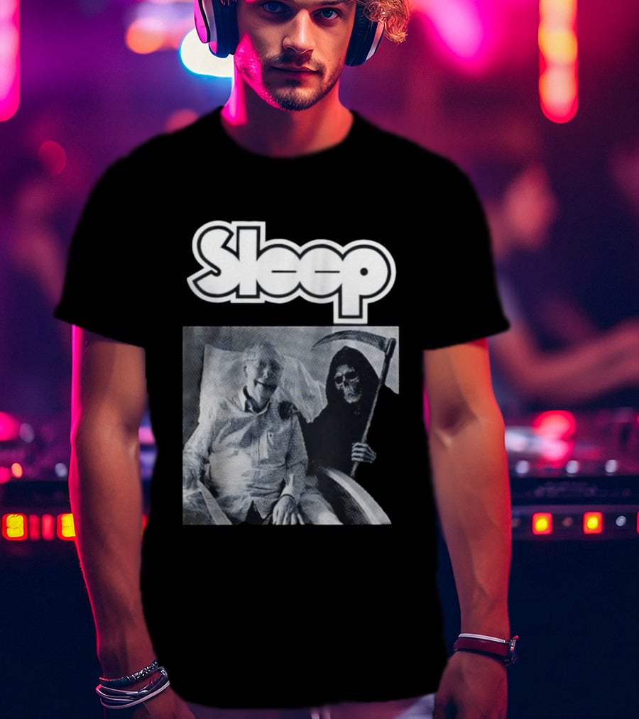 United Snakes Grim Reaper Holding Scythe Sleep Elderly Man In Hospital Room T-Shirt