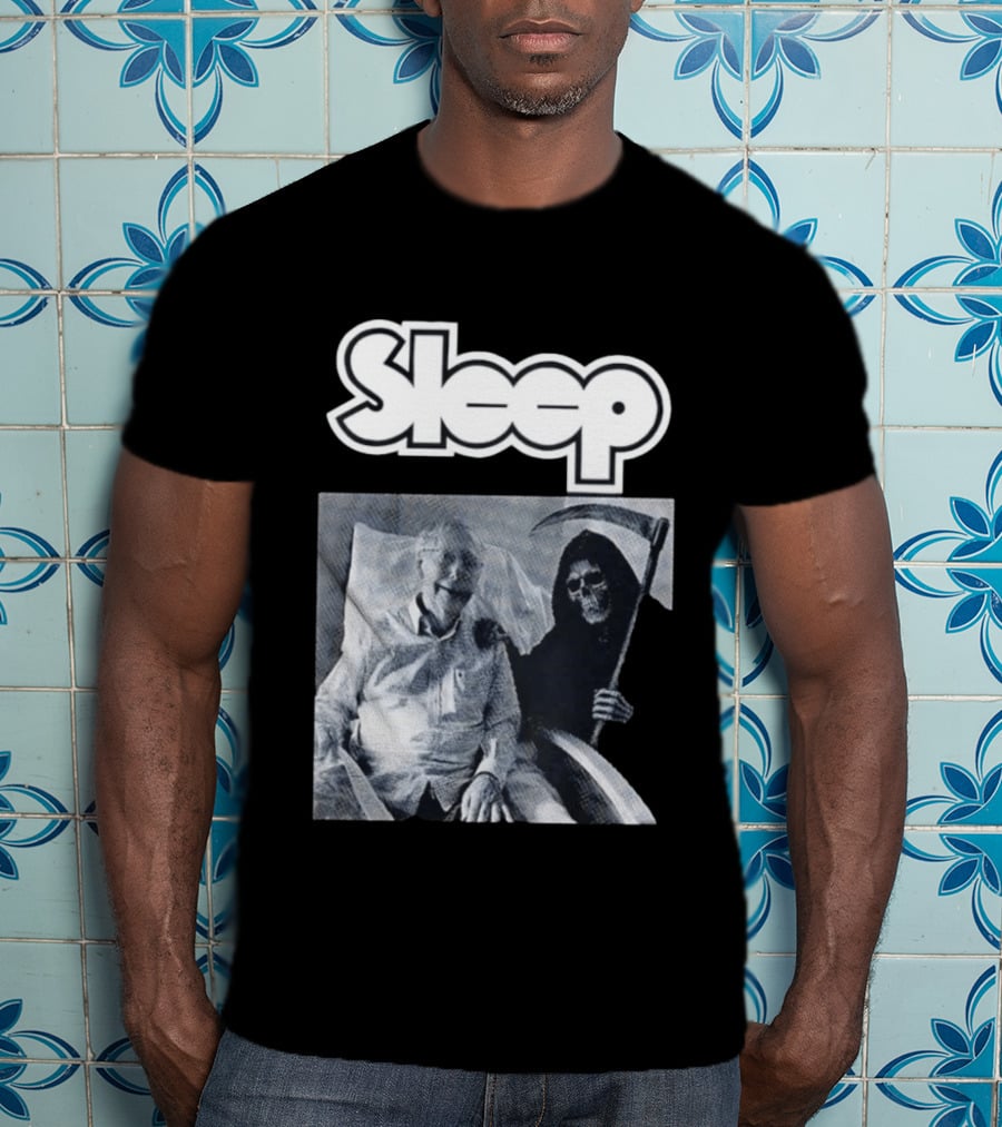 United Snakes Grim Reaper Holding Scythe Sleep Elderly Man In Hospital Room T-Shirt