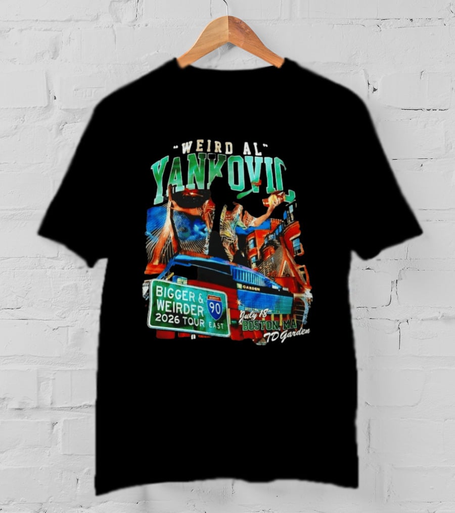 Weird Al Yankovic Bigger And Weirder 2026 Tour Boston July 18 TD Garden T-Shirt