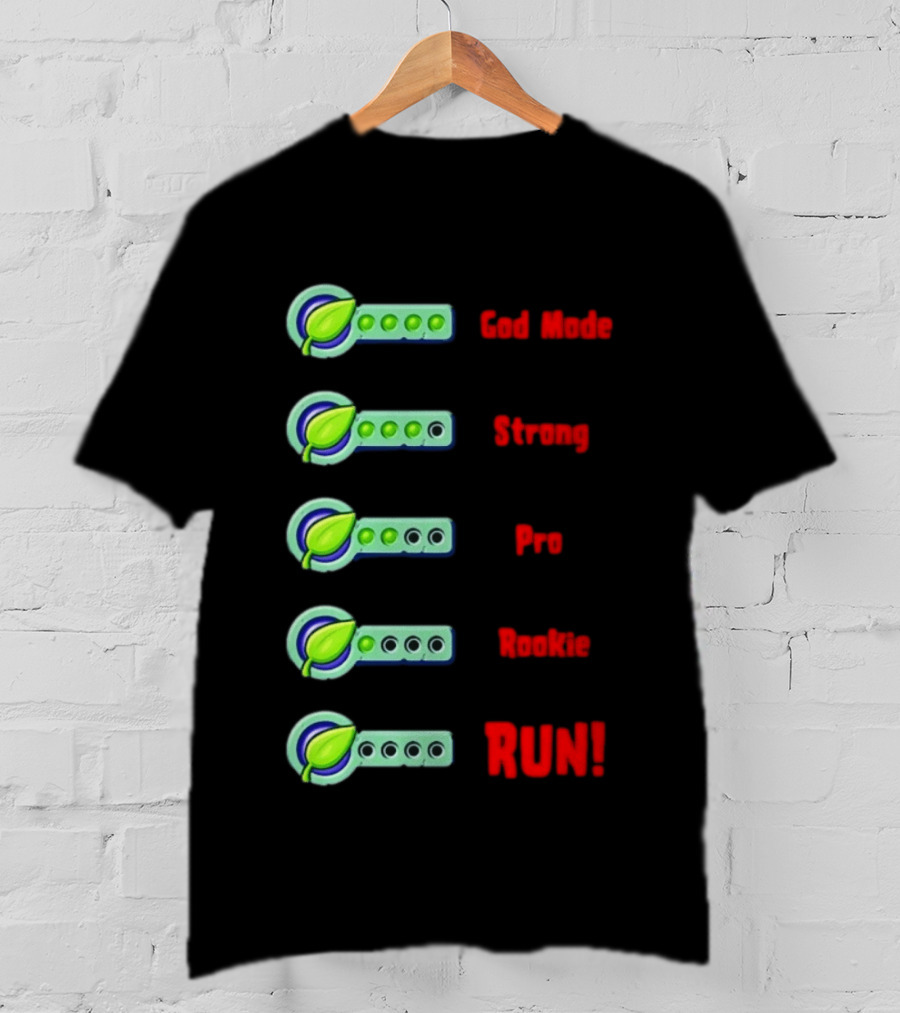 Plant Food Power Levels God Mode Strong Pro Rookie Run T-Shirt