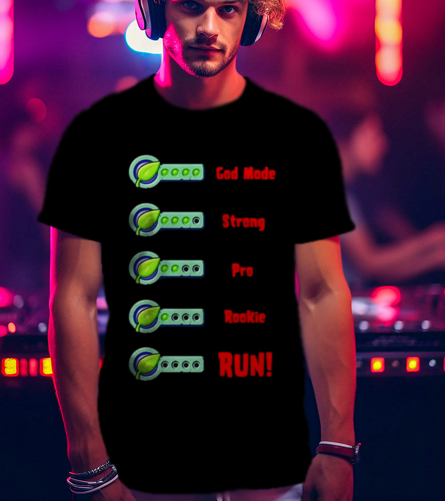 Plant Food Power Levels God Mode Strong Pro Rookie Run T-Shirt