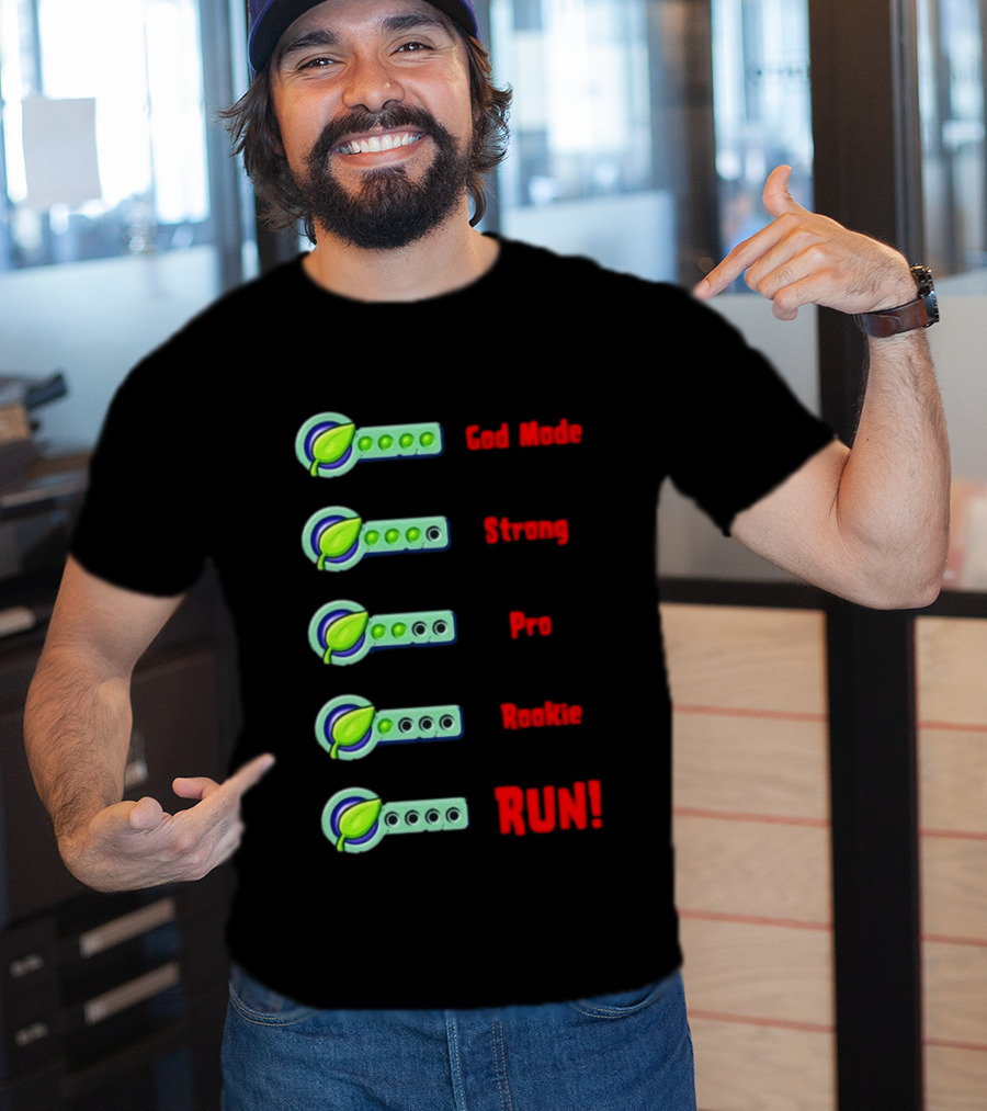 Plant Food Power Levels God Mode Strong Pro Rookie Run T-Shirt