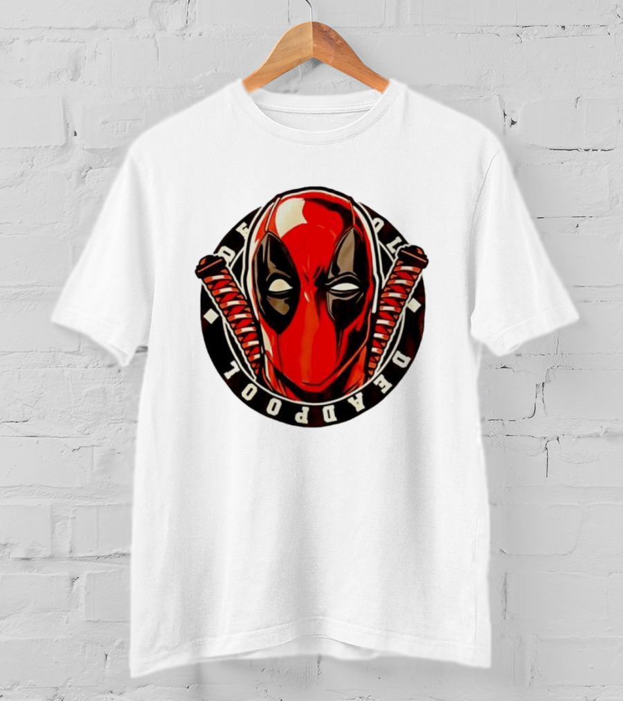 Deadpool Marvel Comics Mask Katana Swords T-Shirt