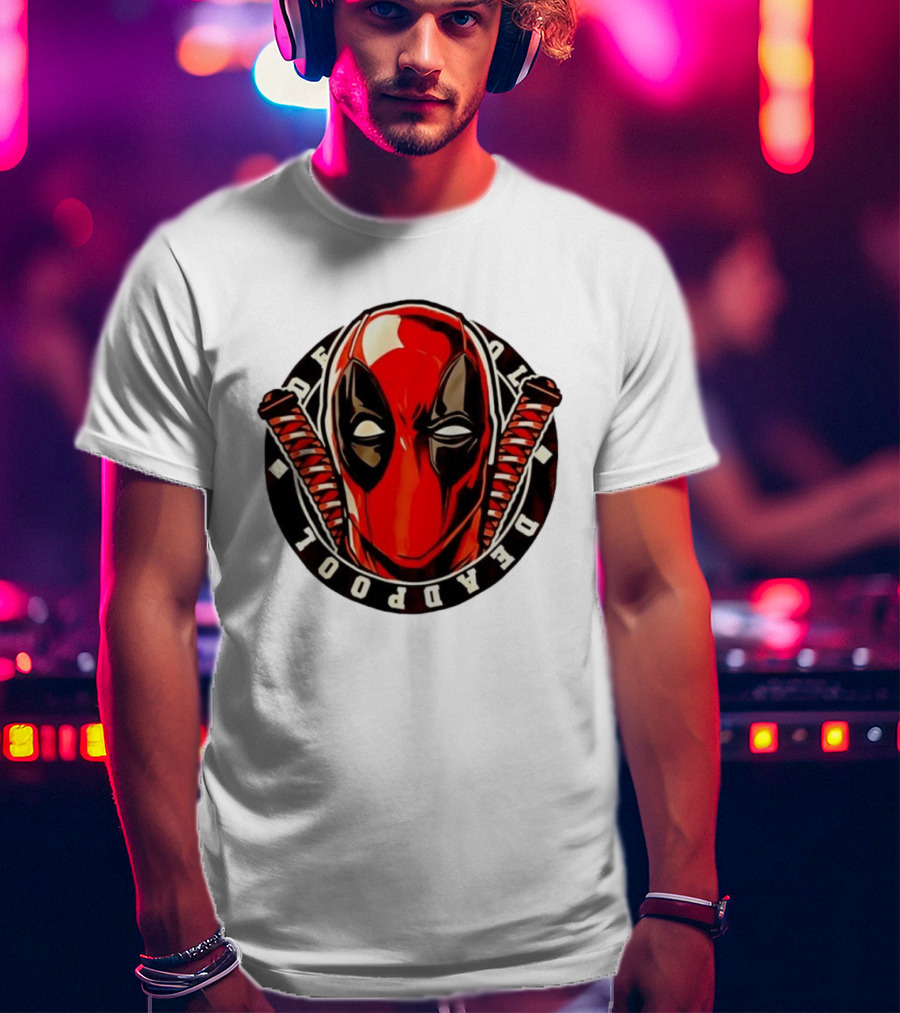Deadpool Marvel Comics Mask Katana Swords T-Shirt