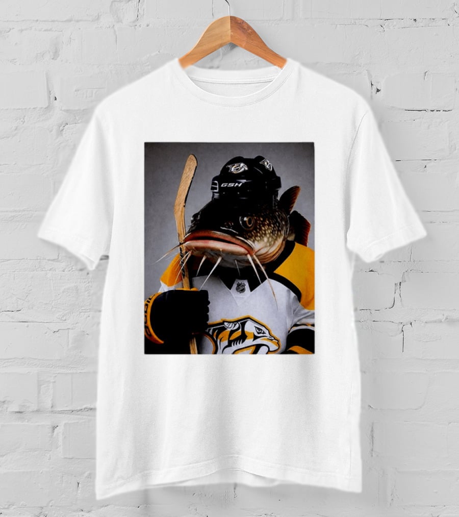Nashville Predators Catfish Hockey Mascot Community Spirit T-Shirt