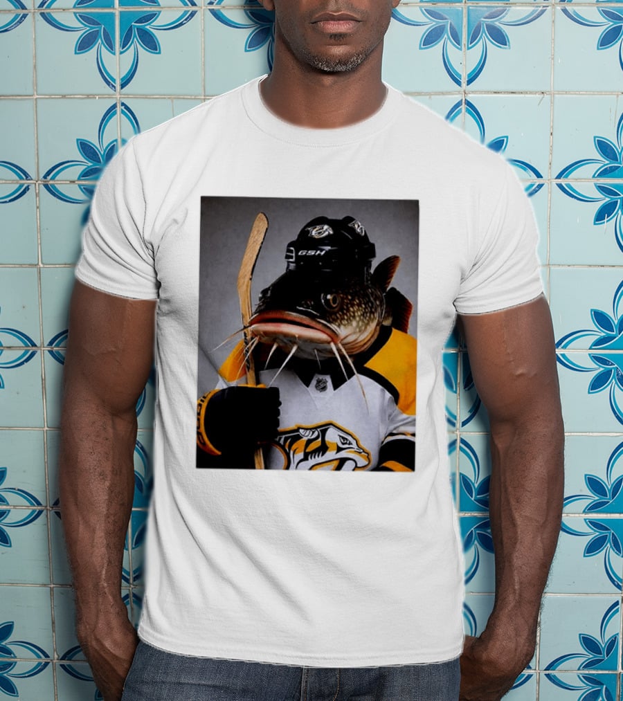Nashville Predators Catfish Hockey Mascot Community Spirit T-Shirt