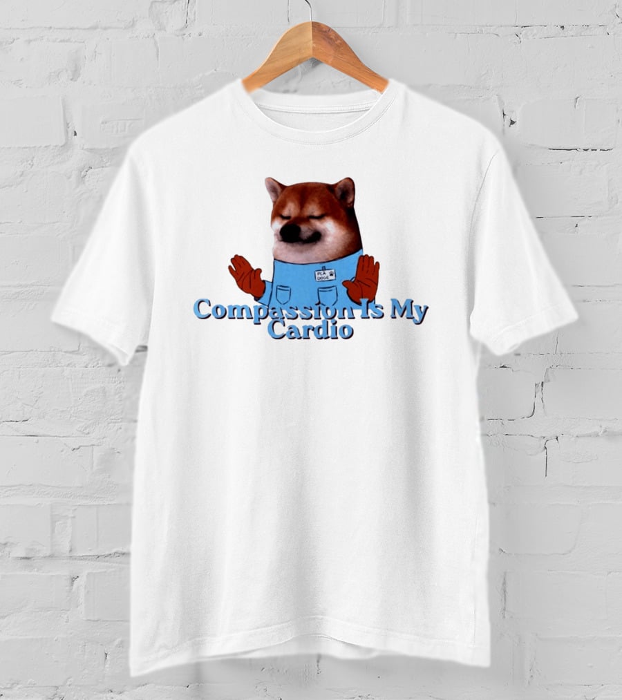 Shiba Inu Nurse PCA Doge Compassion Is My Cardio T-Shirt