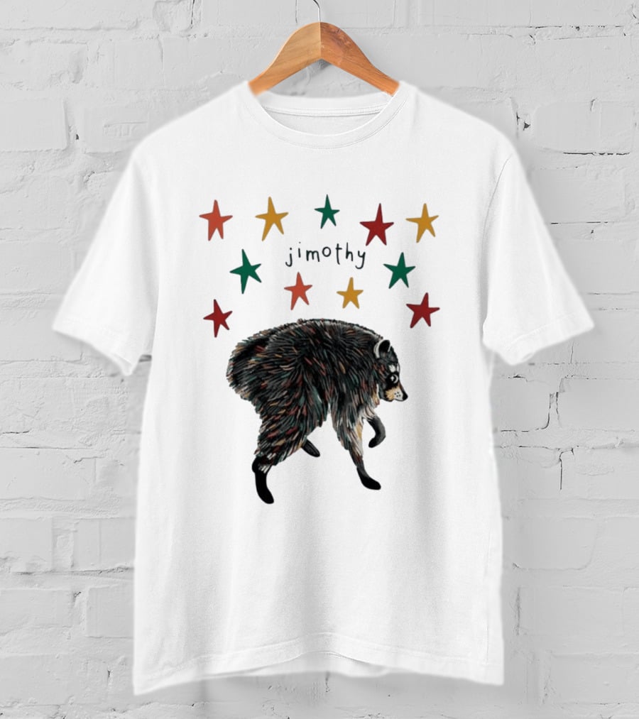 Jimothy Colorful Bear Stars Whimsical Animal T-Shirt