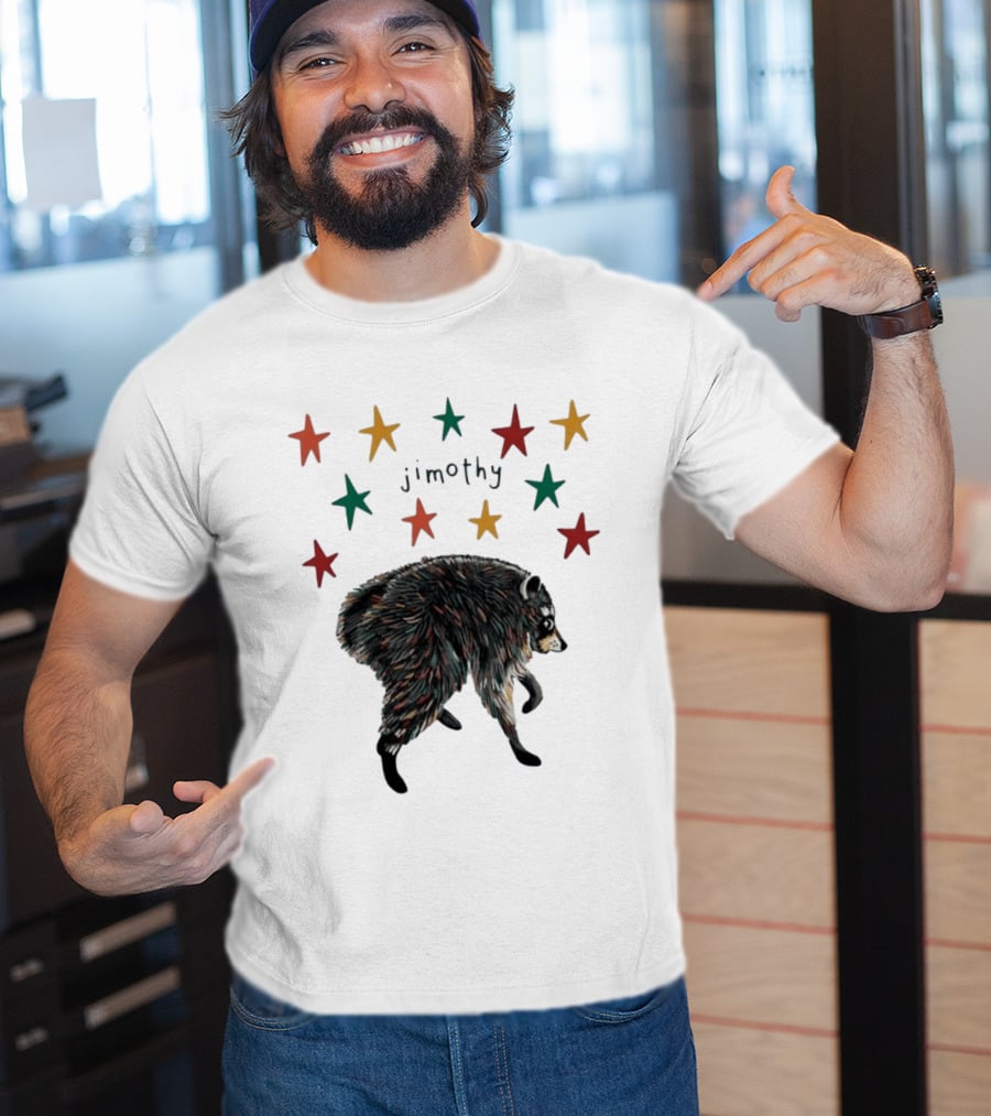 Jimothy Colorful Bear Stars Whimsical Animal T-Shirt