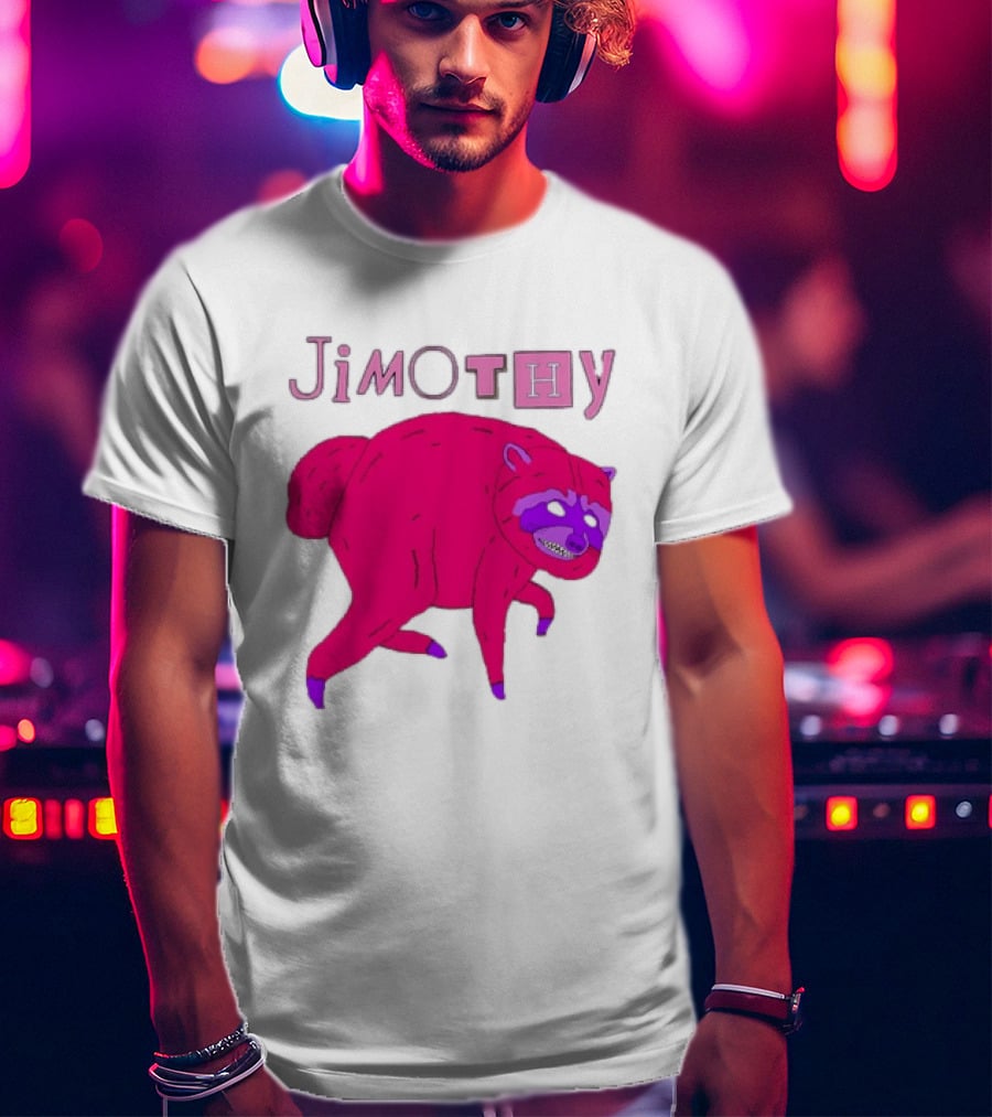 Jimothy Pink Raccoon T-Shirt