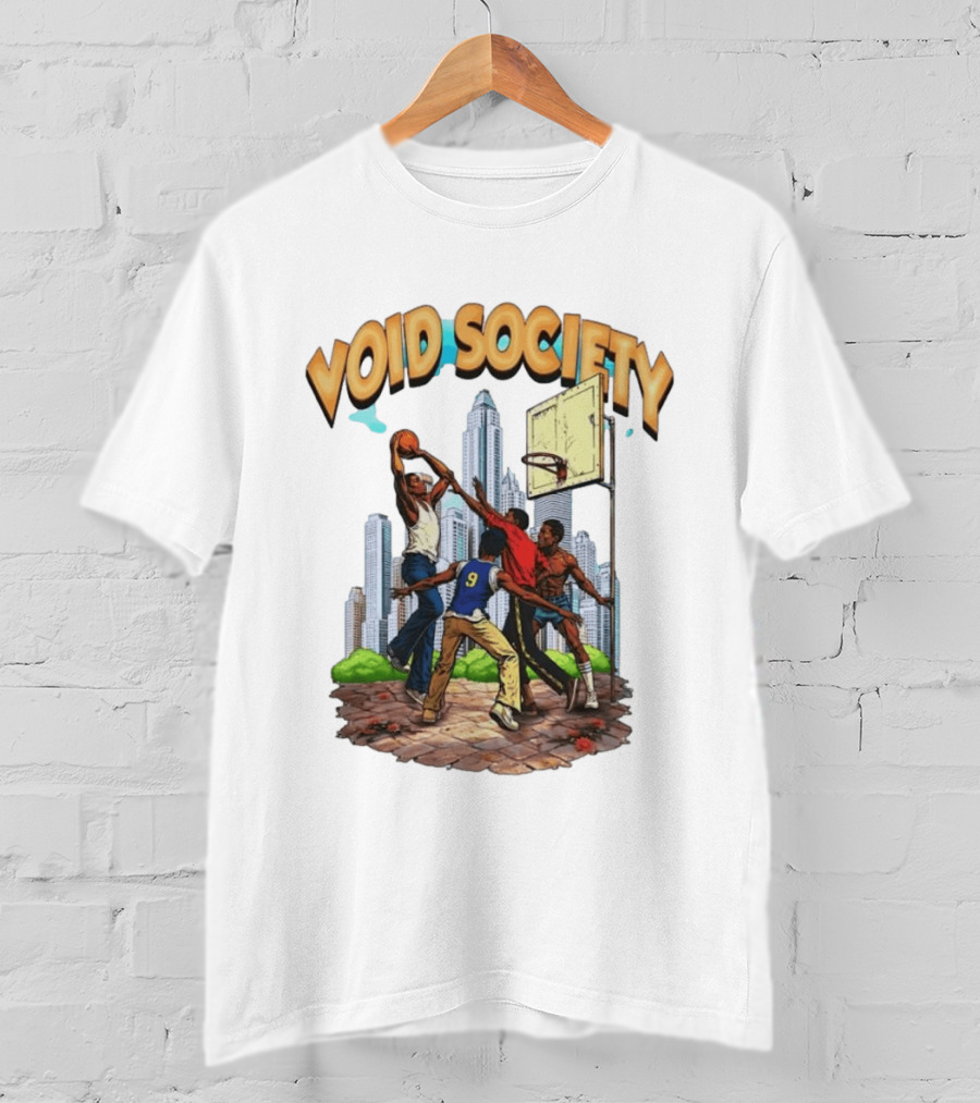 Void Society Urban Basketball Action Cityscape Players T-Shirt
