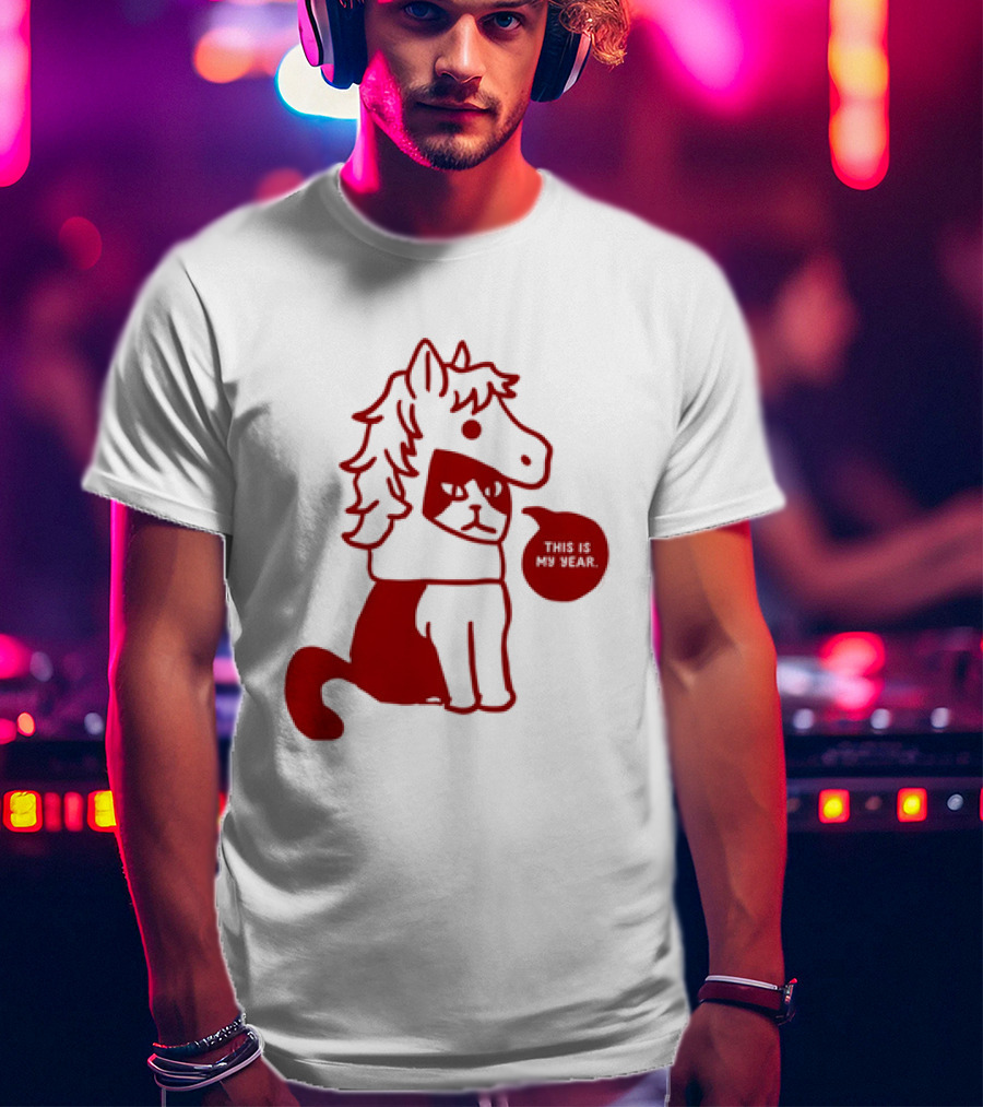 Year Of The Horse 2026 Chinese Lunar New Year Zodiac Cat T-Shirt