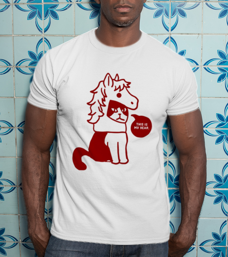 Year Of The Horse 2026 Chinese Lunar New Year Zodiac Cat T-Shirt