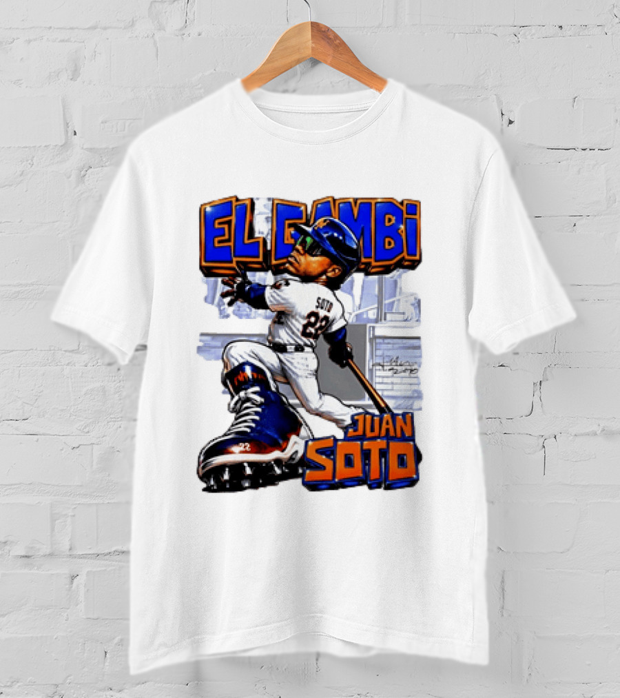 New York Mets El Gambi Juan Soto 22 Baseball T-Shirt
