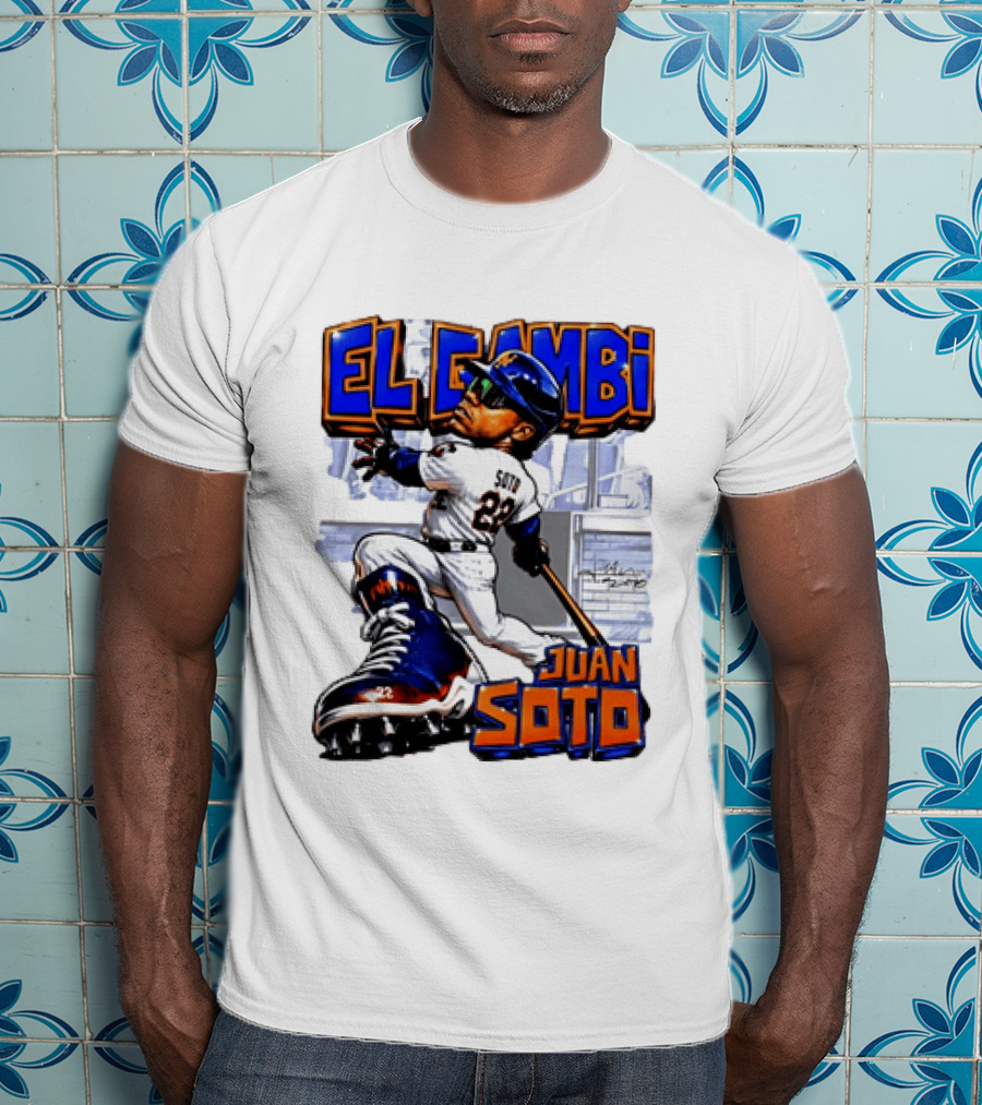 New York Mets El Gambi Juan Soto 22 Baseball T-Shirt