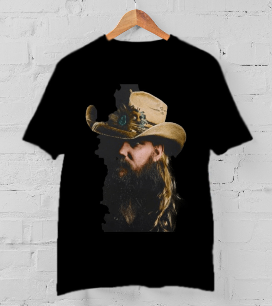 Chris Stapleton Cowboy Hat Portrait Country Music T-Shirt