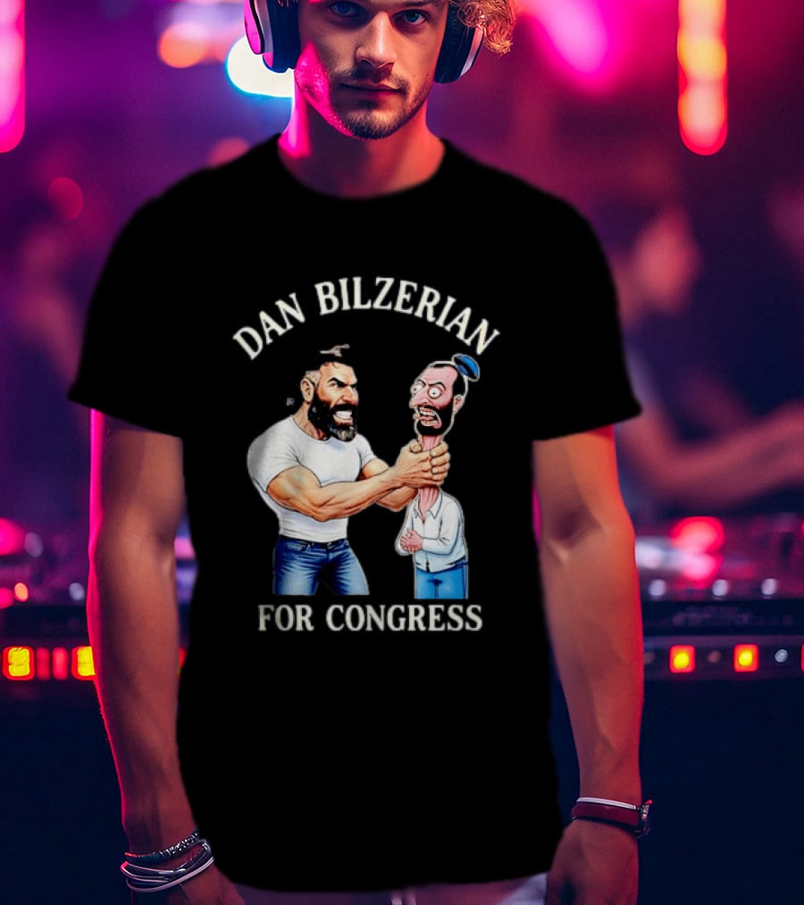 Dan Bilzerian For Congress Political Meme Cartoon T-Shirt