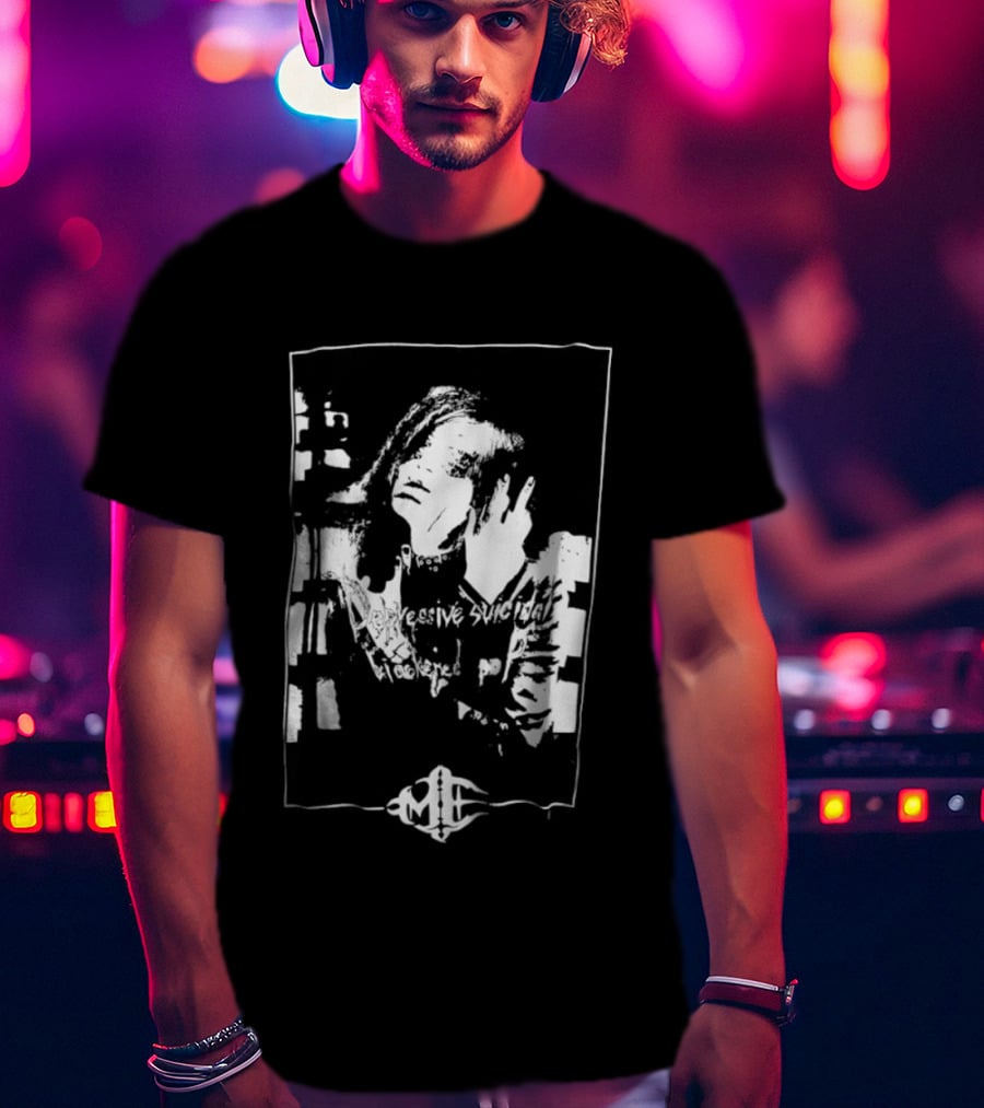 Depressive Suicidal Blackened Pop ME Hand Silhouette Music Vibe T-Shirt