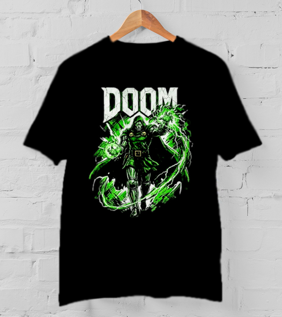 Doctor Doom Lightning Villain Power Display T-Shirt