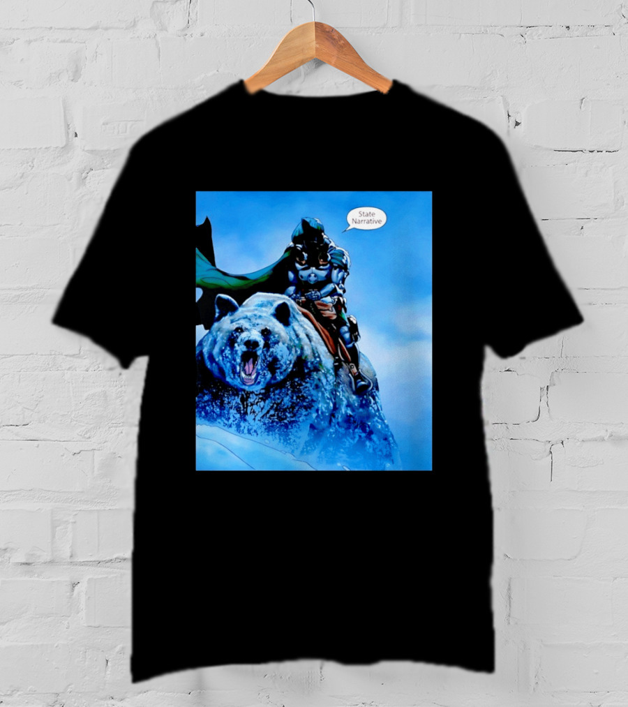 Doctor Doom State Narrative Riding Bear T-Shirt