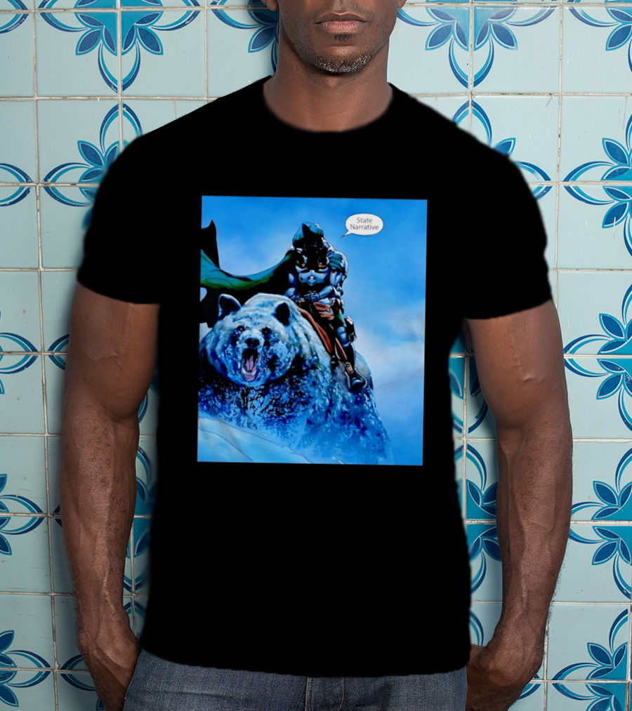 Doctor Doom State Narrative Riding Bear T-Shirt