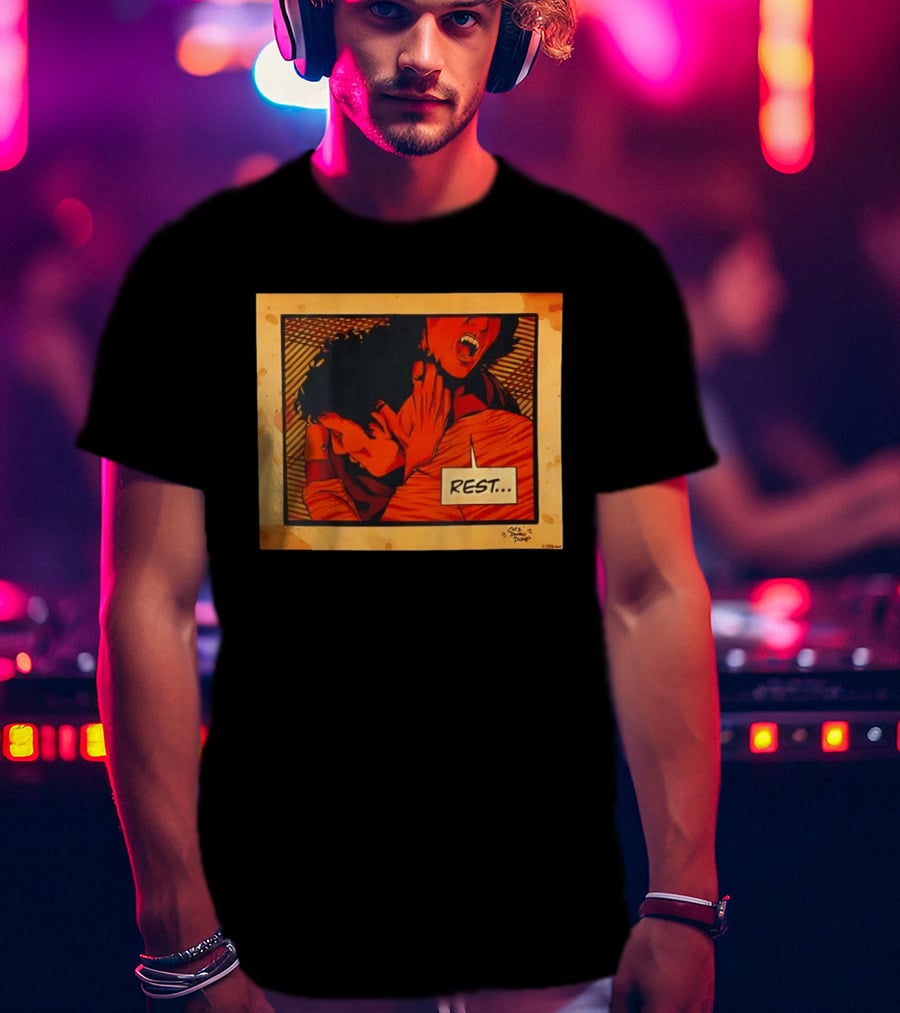 Dumb Dump Rest Vampire Biting Man T-Shirt