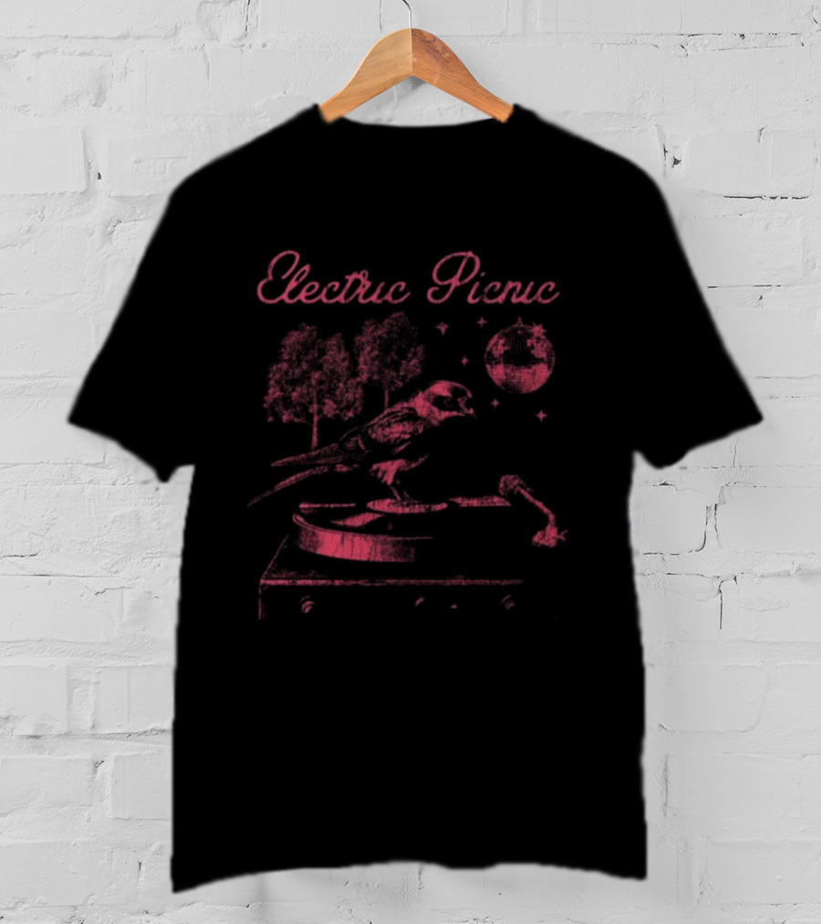 Electric Picnic Store Record Player 2025 Lineup Picnic Nature Scene T-Shirt