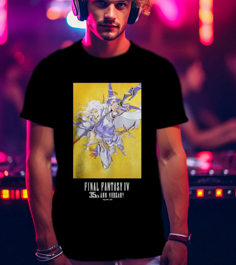 Final Fantasy IV 35th Anniversary Knight Leaping Heroic T-Shirt