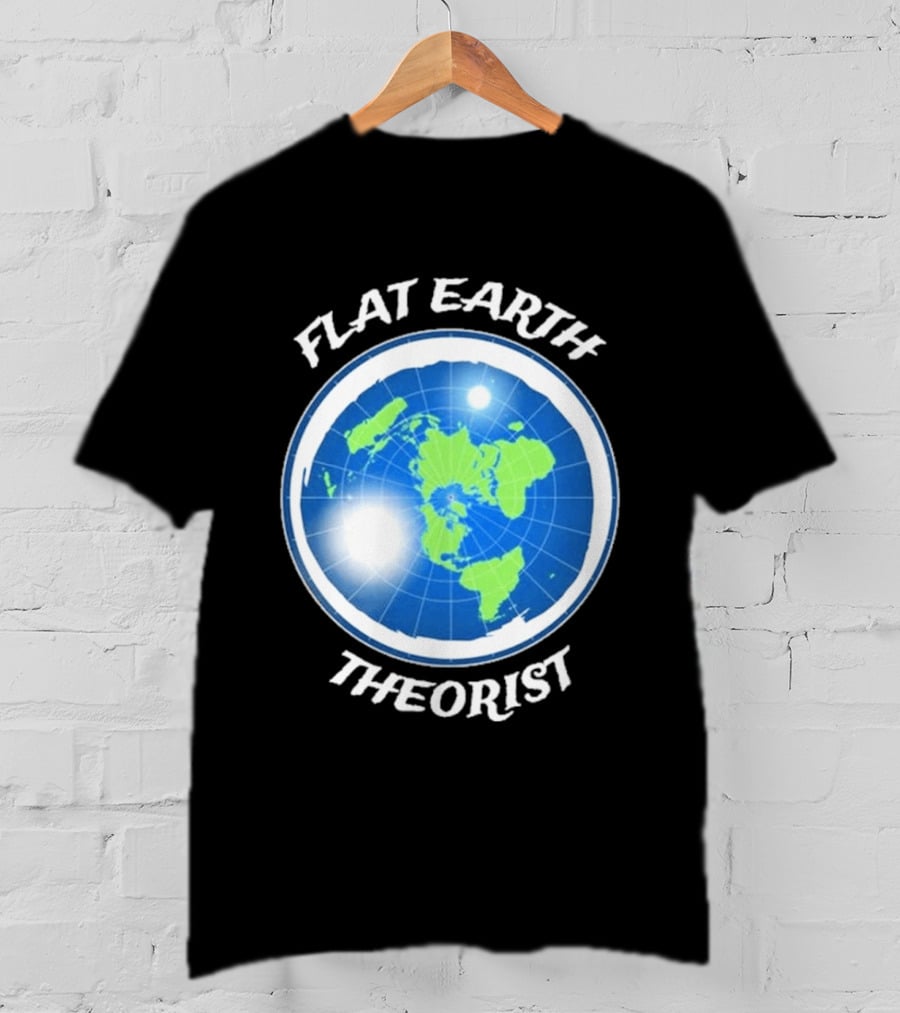 Flat Earth Theorist Ice Wall Map T-Shirt