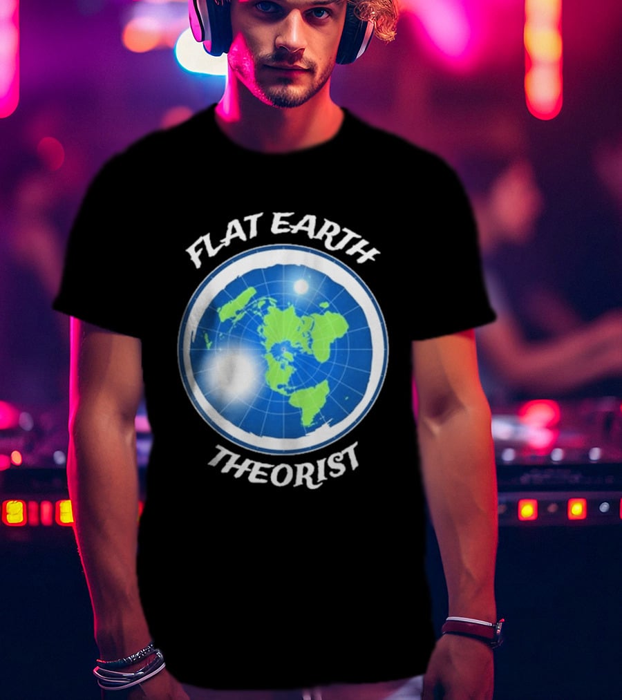 Flat Earth Theorist Ice Wall Map T-Shirt