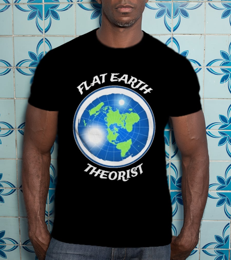 Flat Earth Theorist Ice Wall Map T-Shirt