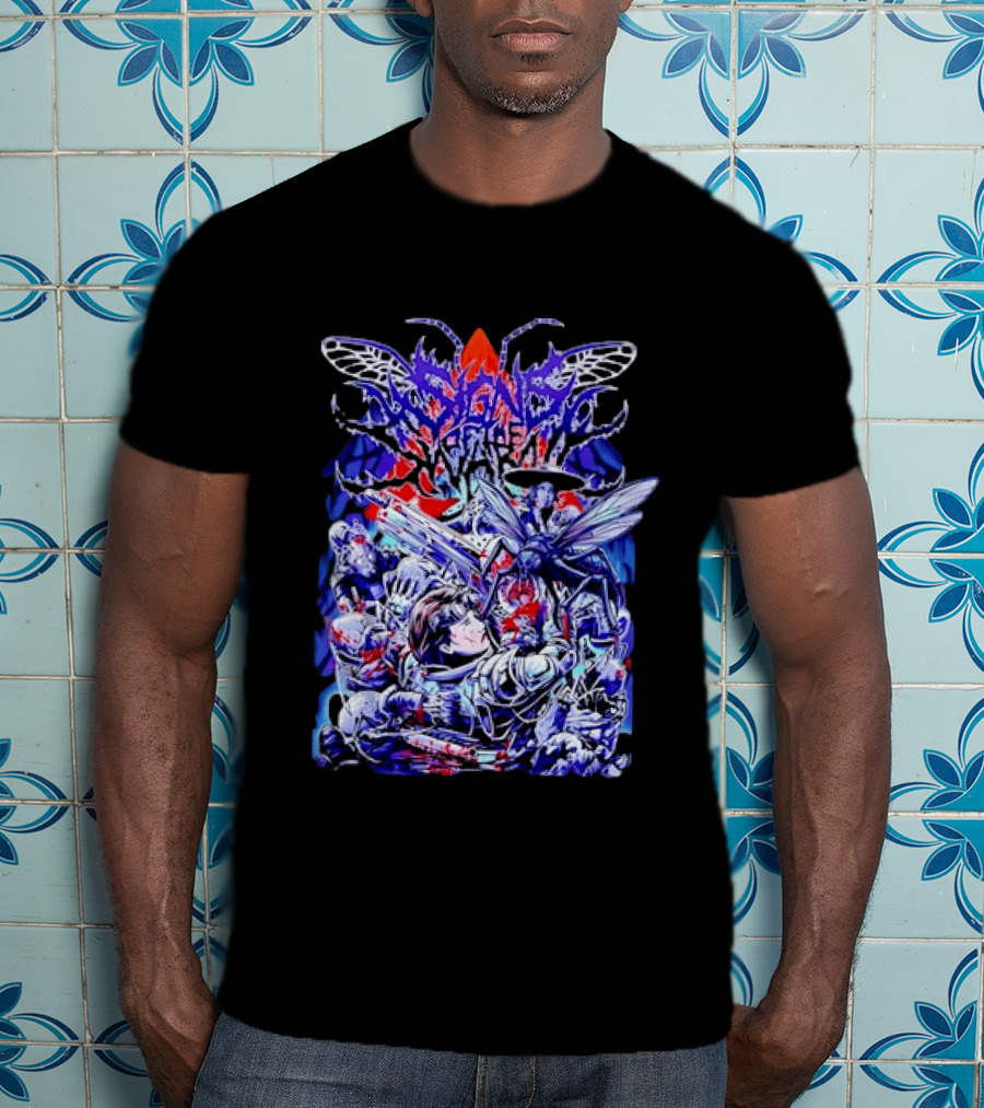 Alien Invasion Creature Sci Fi Horror Battle Scene T-Shirt
