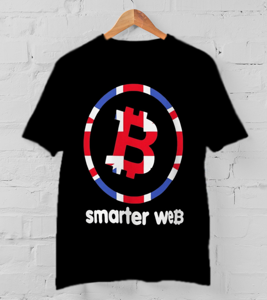 Smarter Web Bitcoin UK Flag Crypto Blockchain T-Shirt