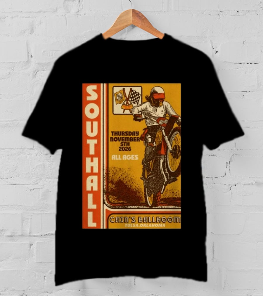 Southall Live At Cain's Ballroom Tulsa OK November 5 2026 Motorcycle Event T-Shirt