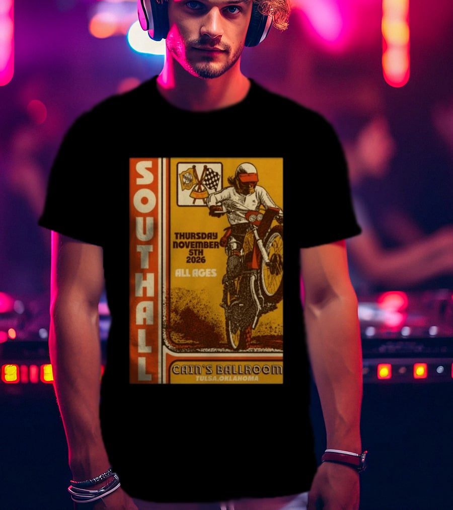 Southall Live At Cain's Ballroom Tulsa OK November 5 2026 Motorcycle Event T-Shirt